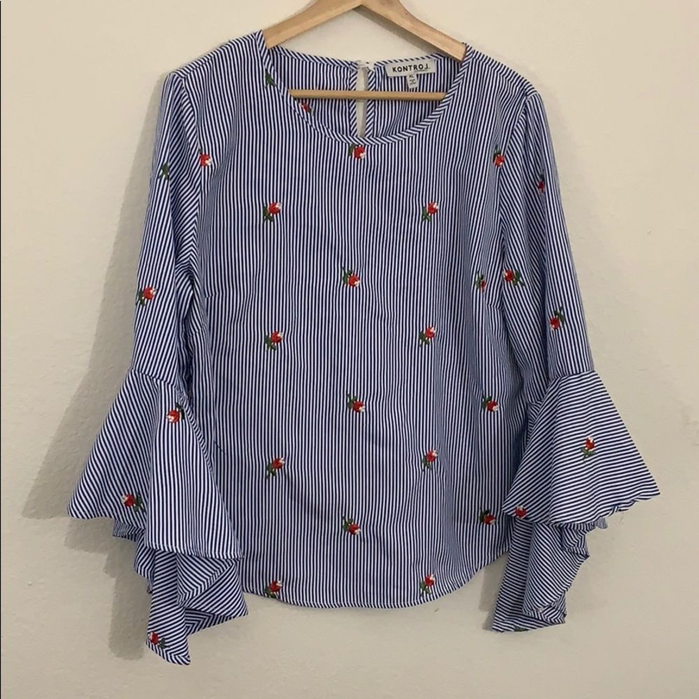 Kontrol embroidered blouse-XL